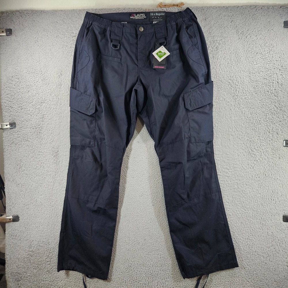 LAPG Womens Operator Tactical Pants Navy Blue Ripstop Teflon Size 16 Reg NEW NWT